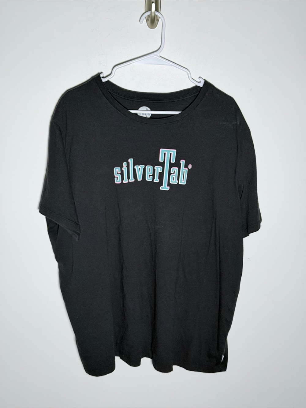 Levi's Black Short Sleeve Tee with Turquoise & Pink Logo